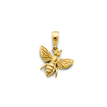 Load image into Gallery viewer, 14K Yellow Gold Bee Pendant