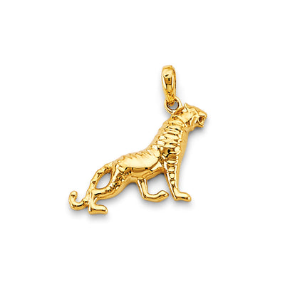 14K Yellow Gold Tiger Pendant