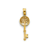 14K Yellow Gold Key Tree Of Life Pendant