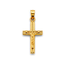 Load image into Gallery viewer, 14K Yellow Gold 13mm Crucifix Cross Pendant