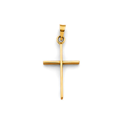 14K Yellow Gold 12mm Cross Pendant