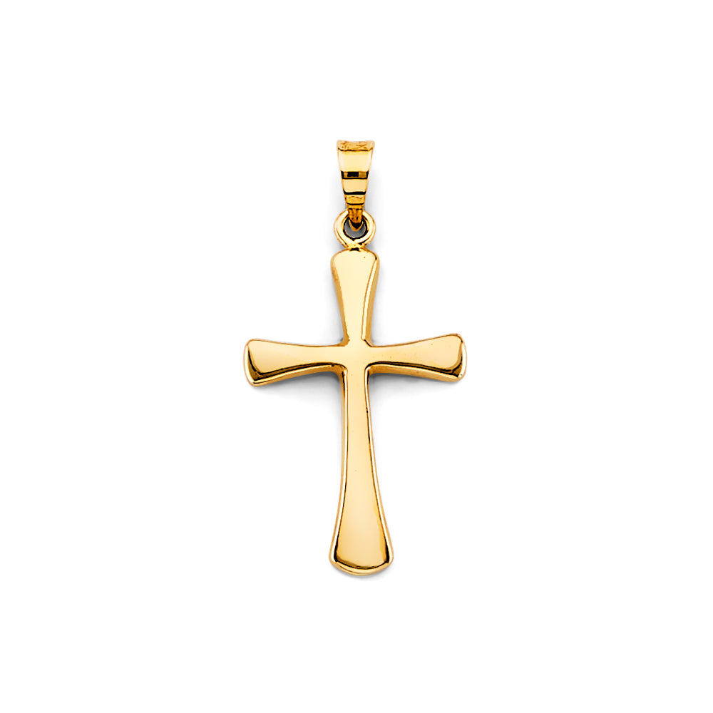 14K Yellow Gold Cross 12mm Pendant