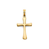 14K Yellow Gold Cross 12mm Pendant