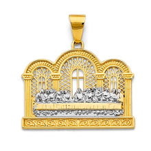 Load image into Gallery viewer, 14K Two Tone Gold Last Supper Pendant