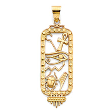 Load image into Gallery viewer, 14K Yellow Gold Egyptian Cartouche Pendant