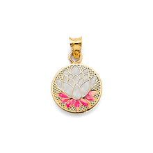 Load image into Gallery viewer, 14K Yellow Gold Lotus Flower Pendant