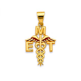 14K Yellow Gold 15mm EMT Pendant