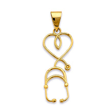 Load image into Gallery viewer, 14K Yellow Gold Stethoscope Pendant