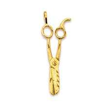 Load image into Gallery viewer, 14K Yellow Gold Scissors Pendant