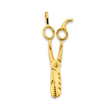 14K Yellow Gold Scissors Pendant