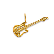 Load image into Gallery viewer, 14K Yellow Gold 30mm Guitar Pendant