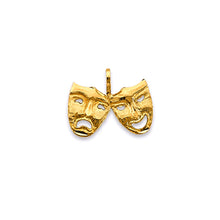 Load image into Gallery viewer, 14K Yellow Gold Mask Pendant