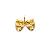 14K Yellow Gold Mask Pendant