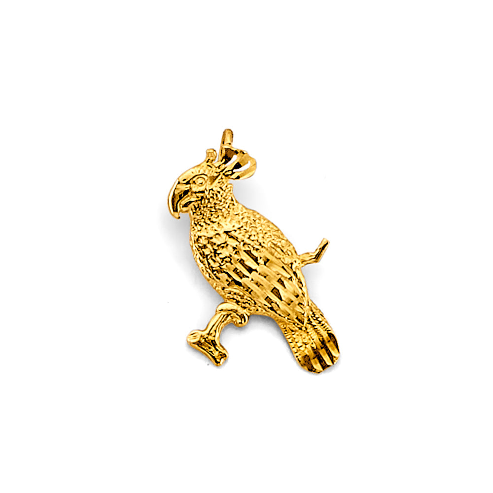 14K Yellow Gold Bird Pendant