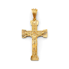 Load image into Gallery viewer, 14K Yellow Gold Fancy Crucifix Cross Pendant