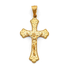 Load image into Gallery viewer, 14K Yellow Gold Fancy 22mm Crucifix Cross Pendant