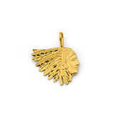 14K Yellow Gold Indian Pendant