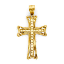 Load image into Gallery viewer, 14K Yellow Gold 20mm Fancy Cross Pendant