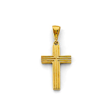 Load image into Gallery viewer, 14K Yellow Gold Plain Cross Pendant