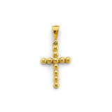 14K Yellow Gold 10mm Small Cross Pendant