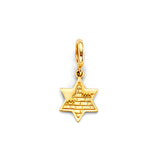 14K Yellow Gold Star Of David Charm For Mix And Match Bracelet