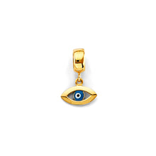 Load image into Gallery viewer, 14K Yellow Gold Evil Eye Charm For Mix And Match Bracelet