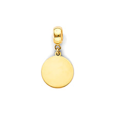 Load image into Gallery viewer, 14K Yellow Gold Plain Engravable Charm For Mix And Match Bracelet