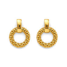 Load image into Gallery viewer, 14K Yellow Gold Fancy Round Mesh Design Earrings