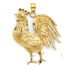 Load image into Gallery viewer, 14K Yellow Gold Big Rooster Pendant