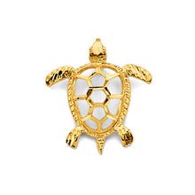 Load image into Gallery viewer, 14K Yellow Gold Open Turtle Pendant