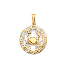 Load image into Gallery viewer, 14K Yellow Gold Cancer Zodiac Pendant