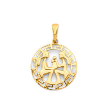 Load image into Gallery viewer, 14K Yellow Gold Gemini Zodiac Pendant