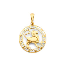 Load image into Gallery viewer, 14K Yellow Gold Leo Zodiac Pendant