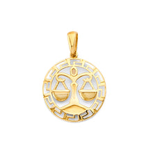 Load image into Gallery viewer, 14K Yellow Gold Libra Zodiac Pendant