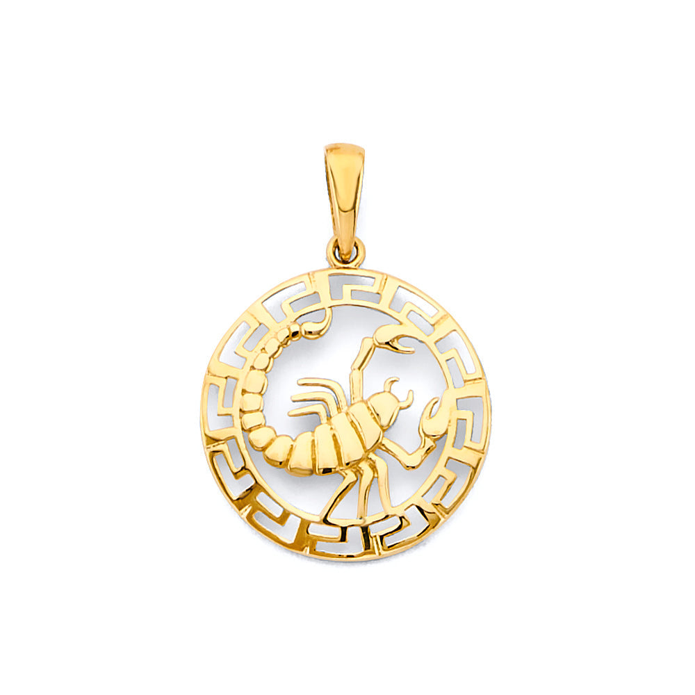 14K Yellow Gold Scorpio Zodiac Pendant