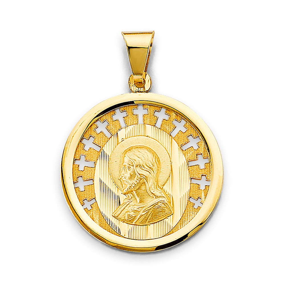 14K Yellow Gold Religious Pendant