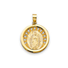 Load image into Gallery viewer, 14K Yellow Gold 18mm Round Religious Pendant