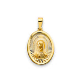 14K Yellow Gold 13mm Round Religious Pendant