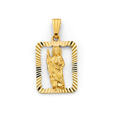 14K Yellow Gold 15mm St. Jude Thaddeus Pendant