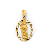 14K Yellow Gold St. Jude Thaddeus 15mm Pendant