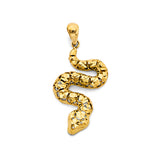 14K Yellow Gold Snake Pendant