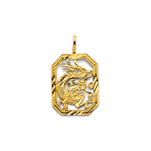 Load image into Gallery viewer, 14K Yellow Gold 13mm Dragon Pendant