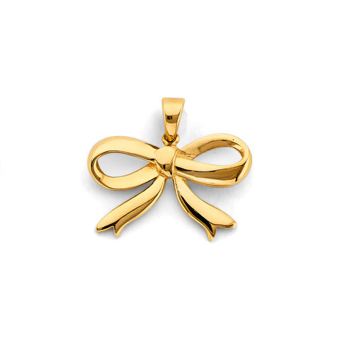 14K Yellow Gold Ribbon Pendant