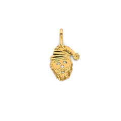 14K Yellow Gold Santa Claus Pendant