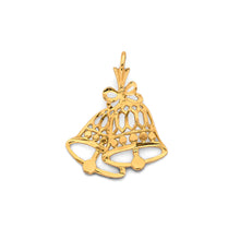 Load image into Gallery viewer, 14K Yellow Gold Christmas Bell Pendant