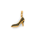 14K Yellow Gold CZ Shoes Pendant