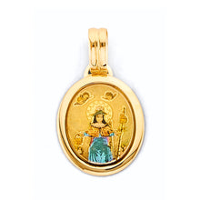 Load image into Gallery viewer, 14K Yellow Gold 18mm Oval Santo Nino De Atocha Pendant