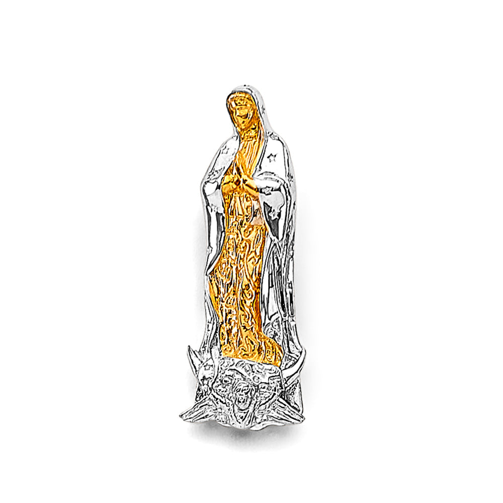 14K Two Tone Gold Guadalupe Pendant