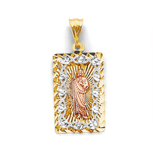 Load image into Gallery viewer, 14K Tri Color Gold 13mm Stamp St. Jude Pendant