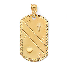 Load image into Gallery viewer, 14K Yellow Gold Religious Stamp Pendant